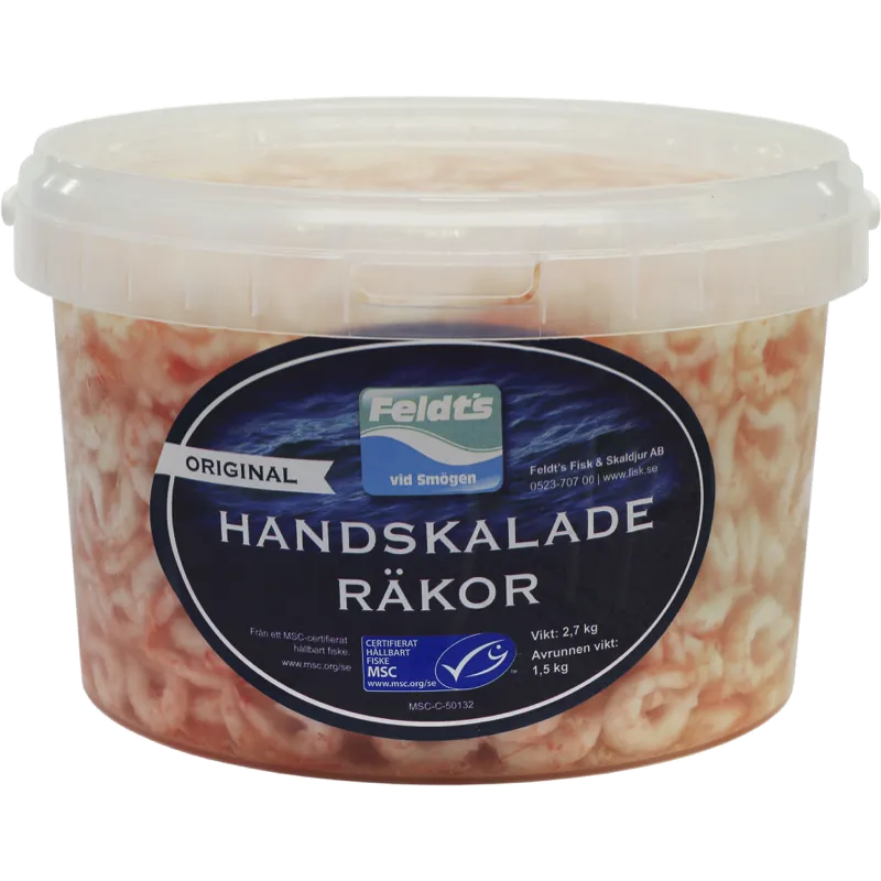 Handskalade räkor